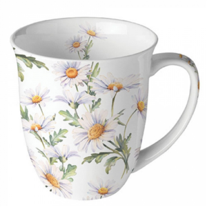 AMB.18419545 Beautiful daisies white porcelánbögre 0