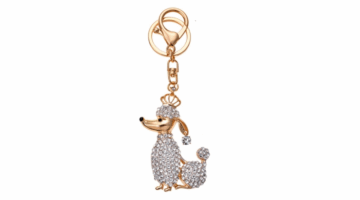 CLEEF.JZKC0143 Fém kulcstartó pudlis