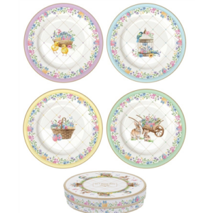 R2S.924SPBL Porcelán desszerttányérszett 4db-os