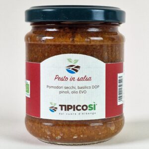 Szárított paradicsomos pesto kesudióval, extra szűz olívaolajjal, BIO – 180g