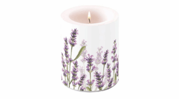 AMB.19115985 Lavender Shades white átvilágítós gyertya 12x10cm