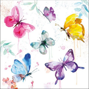 AMB.13316265 Butterfly Collection White papírszalvéta 33x33cm