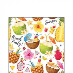 AMB.12518355 Beach party white papírszalvéta 25x25cm
