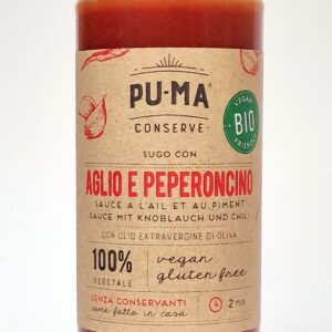 Bio fokhagymás-chilis paradicsomszósz üveges 320 g