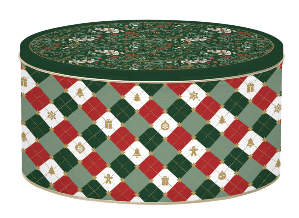 Fémdoboz 3 db-os szett kerek,20×8,5/17×8/13,5×6,5cm, Fancy Christmas, Coffee Mania