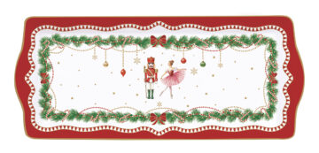 Porcelántálca 35x15cm dobozban, Magie de Noel