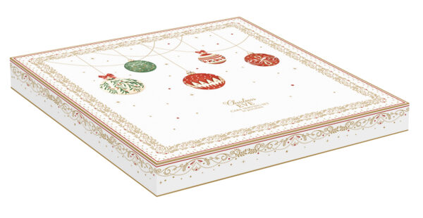 Porcelán tortatál lapáttal, 32cm, dobozban, Christmas Eve