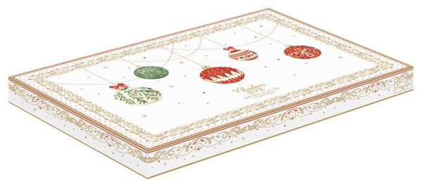 Porcelán ováltálca 35×23,5cm, dobozban, Christmas Eve