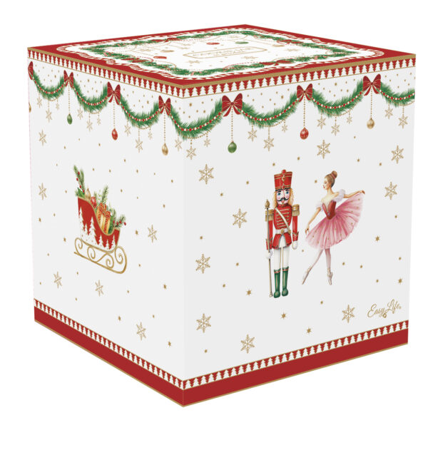 Porcelán keksztároló 14×16,5cm, dobozban, Magie de Noel