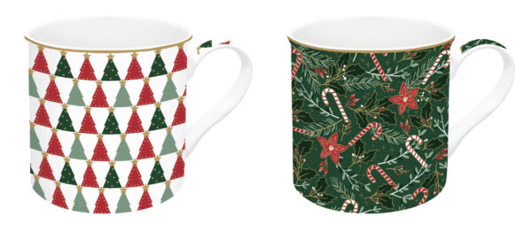 Porcelán bögreszett 2db-os, 300ml, dobozban, Atmosphere, Fancy Christmas