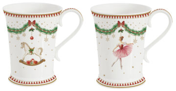 Porcelán bögreszett 2db-os, 300ml, dobozban, Magie de Noel