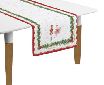 Asztali futó 45x140cm, 2 db-os, 100% pamut, Magie de Noel