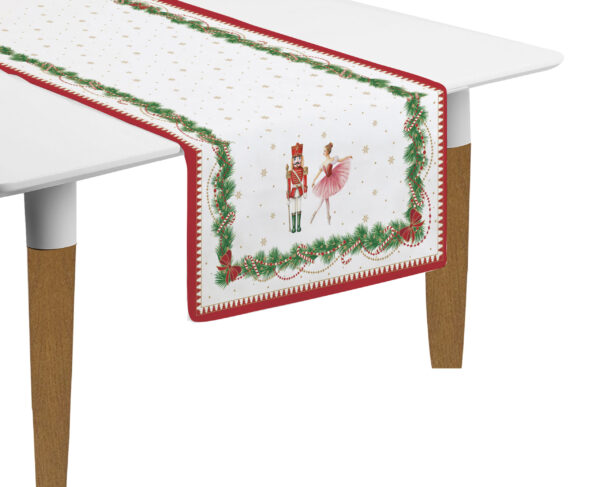 Asztali futó 45x140cm, 2 db-os, 100% pamut, Magie de Noel