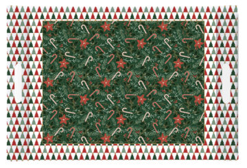 Műanyag tálca 49x34cm, Atmosphere, Fancy Christmas