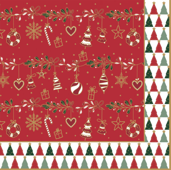 Papírszalvéta 33x33cm, Fancy Christmas,20db-os