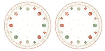Műanyag tányéralátét kerek, 2db-os szett, 34,5cm, Christmas Eve