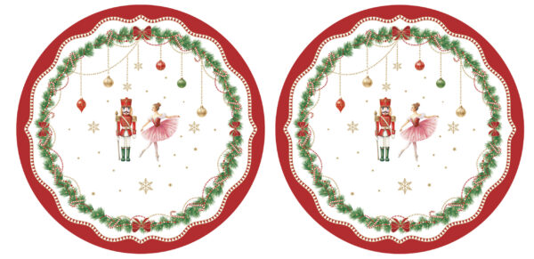 Műanyag tányéralátét kerek, 2db-os szett, 34,5cm, Magie de Noel