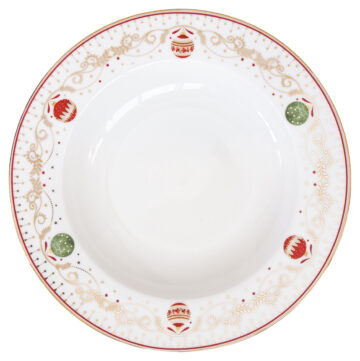 Porcelán mélytányér 21,5cm, Christmas Eve