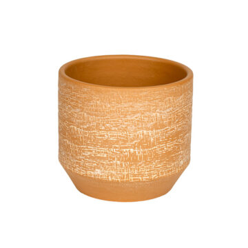 Bento kerámia kaspó okker 14x13cm