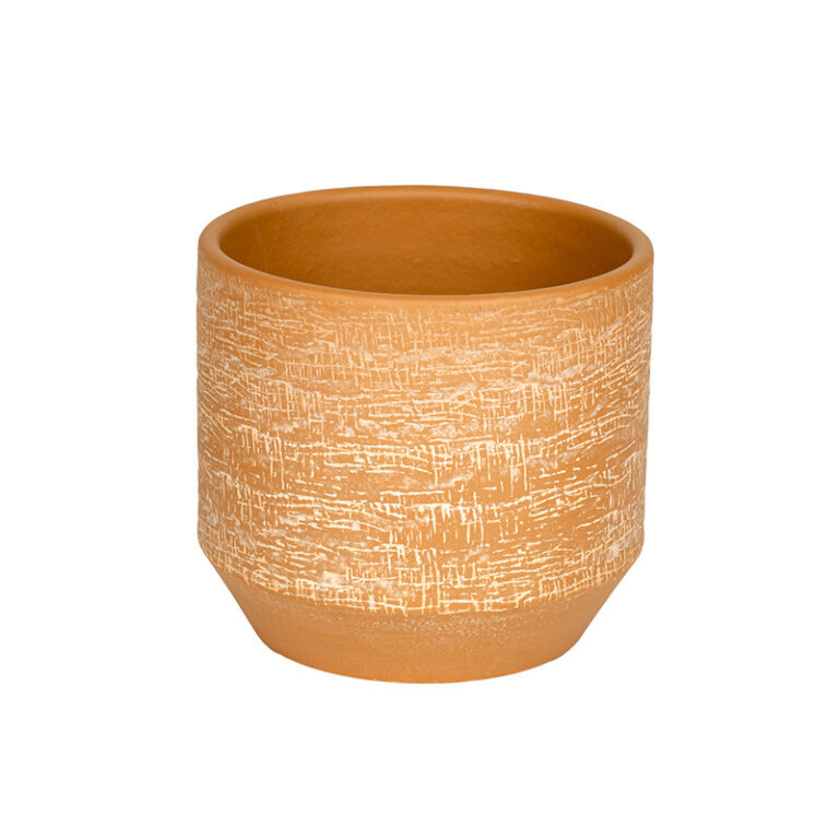 Bento kerámia kaspó okker 14x13cm