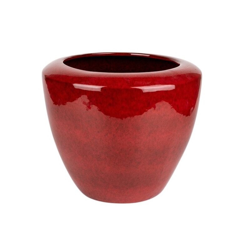 Campbell kerámia kaspó vérvörös 44x38cm