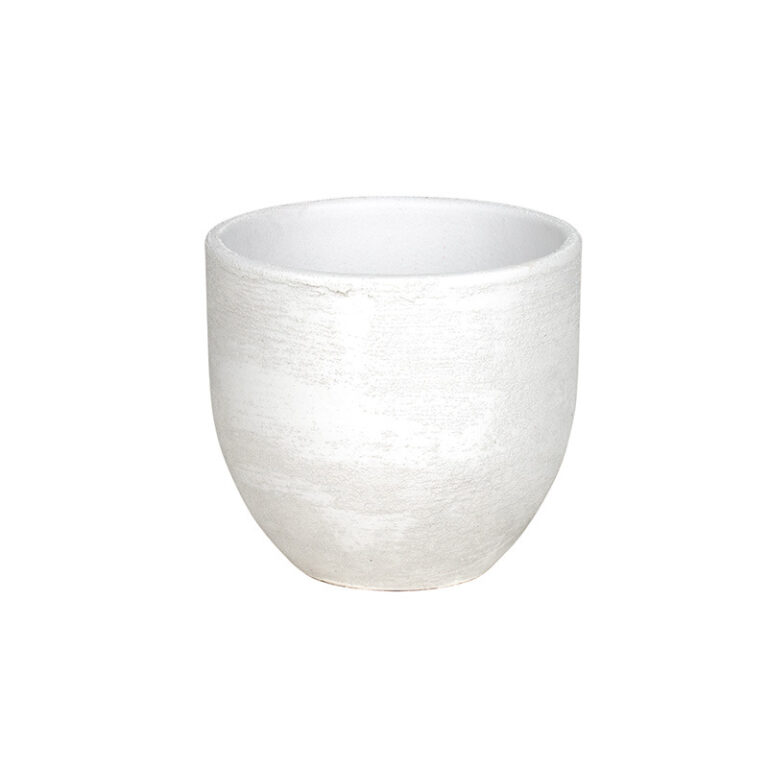 Delhi kerámia kaspó fehér 18x16cm