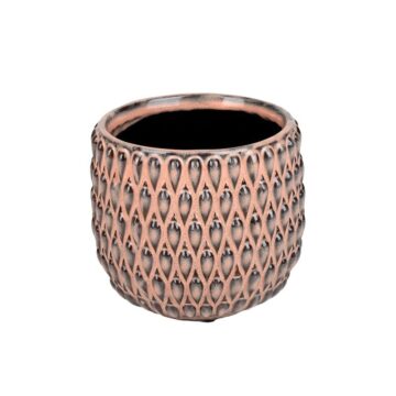 Gemma kerámia kaspó rózsaszín-barna 11x10