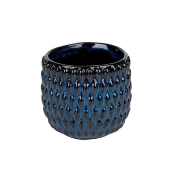 Gemma kerámia kaspó sötétkék 13x13cm