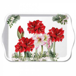 Műanyag kistálca Blooming amaryllis white  13x21cm