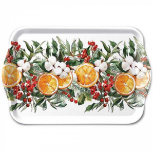Műanyag kistálca Winter Oranges  13x21cm