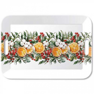Műanyag nagytálca Winter oranges  33x47cm
