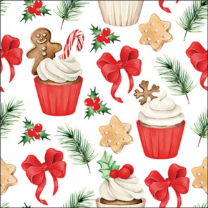 Papírszalvéta Christmas sweets red  33x33cm