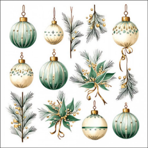 Papírszalvéta Hanging decorations green