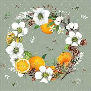 Papírszalvéta Helleborus and oranges