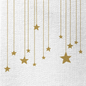 Papírszalvéta Stars on Canvas white dombornyomott