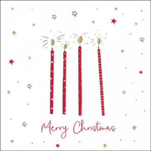 Papírszalvéta X-mas candles red