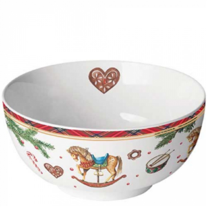 Porcelántál Classic rocking horse white