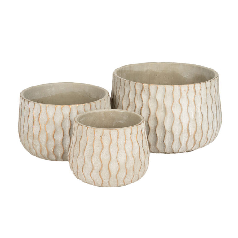 Ripple cement tál szett szürke-arany 16x12