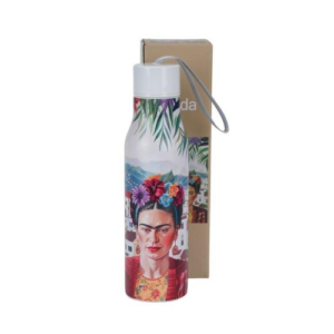 Rozsdamentes acél hőtartó útipalack duplafalú Mexican Art-Red