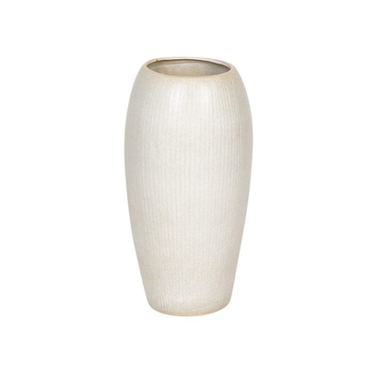 Saxon kerámia váza matt krém 30x61cm