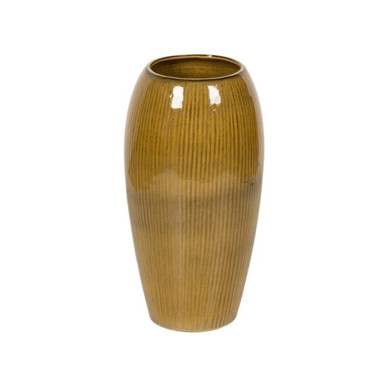 Saxon kerámia váza olivazöld 30x61cm