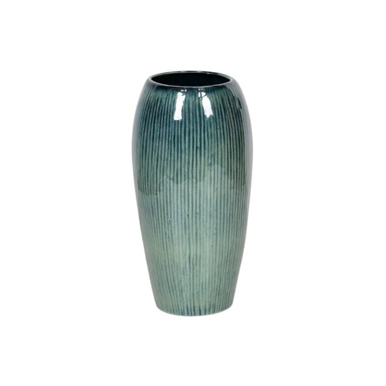 Saxon kerámia váza türkizkék 30x61cm