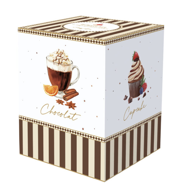 Porcelán szűrősbögre tetővel, 350ml, dobozban, Sweet Moments