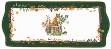 Porcelántálca 35x15cm, dobozban, Forest Dream