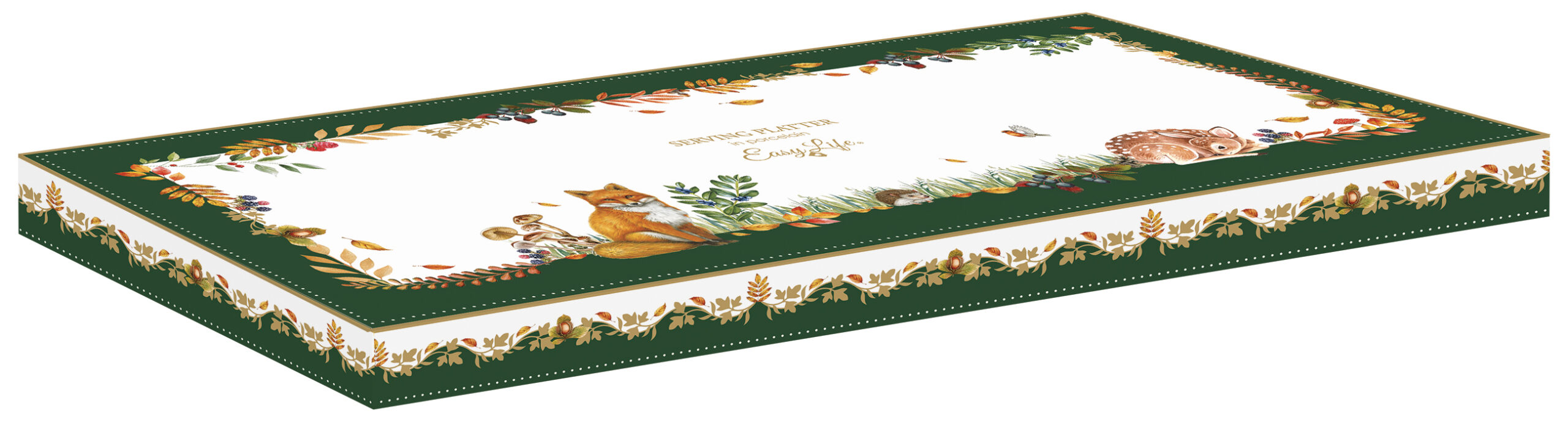 Porcelántálca 35x15cm, dobozban, Forest Dream