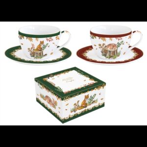R2S.922FODR Porcelán teáscsésze+alj 240ml