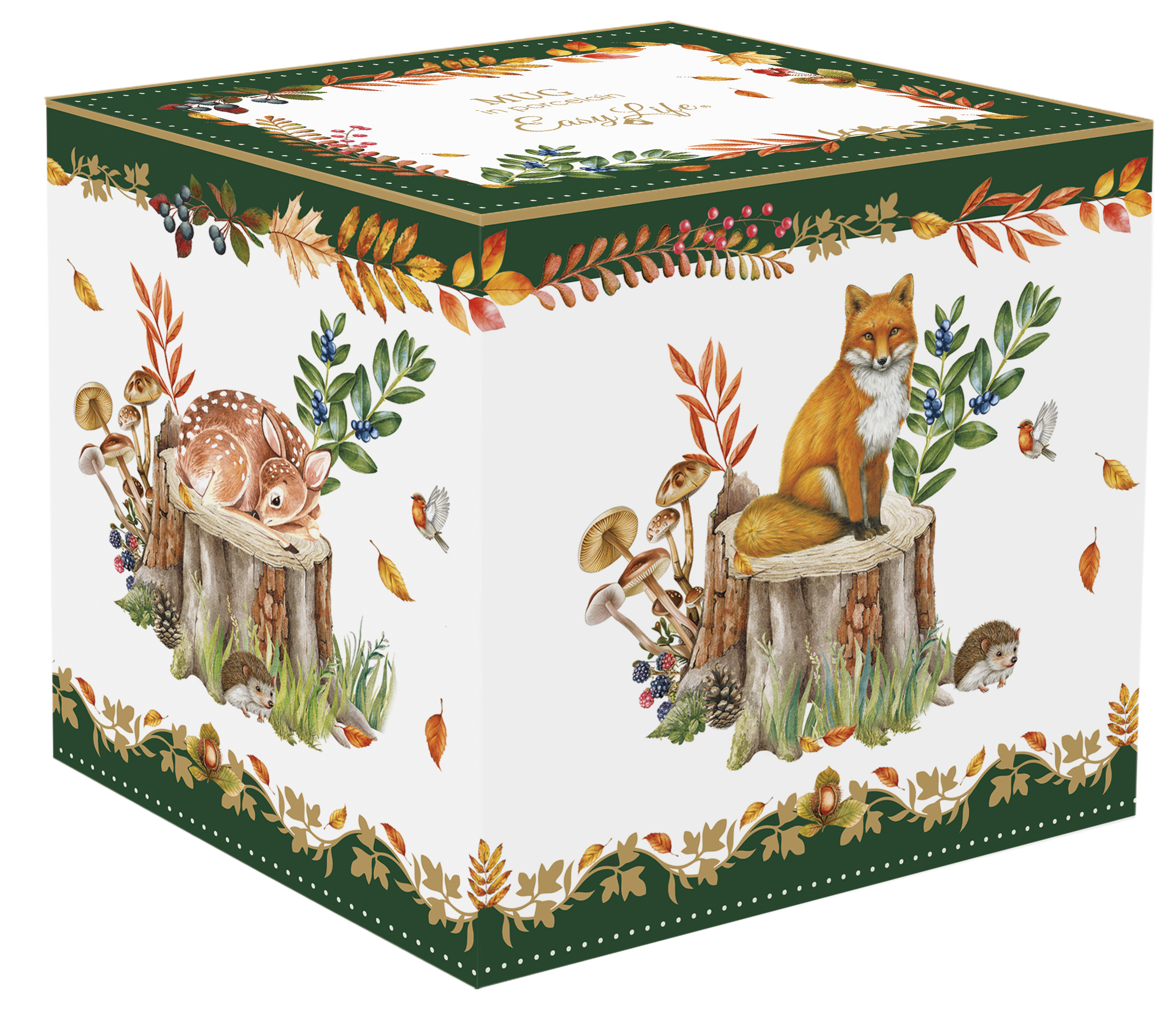 Porcelánbögre 350ml dobozban, Forest Dream