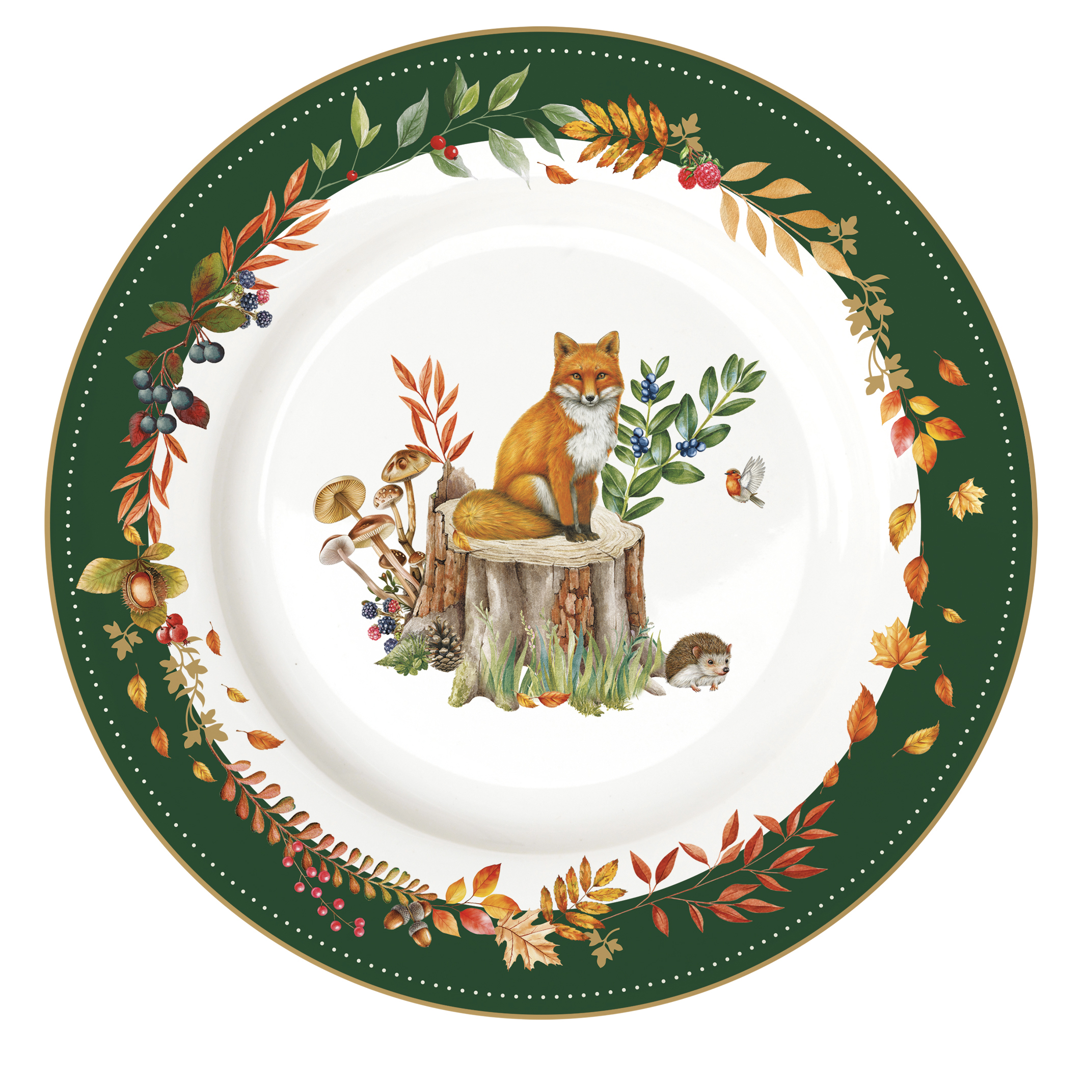 Porcelán desszerttányér 19cm, Forest Dream