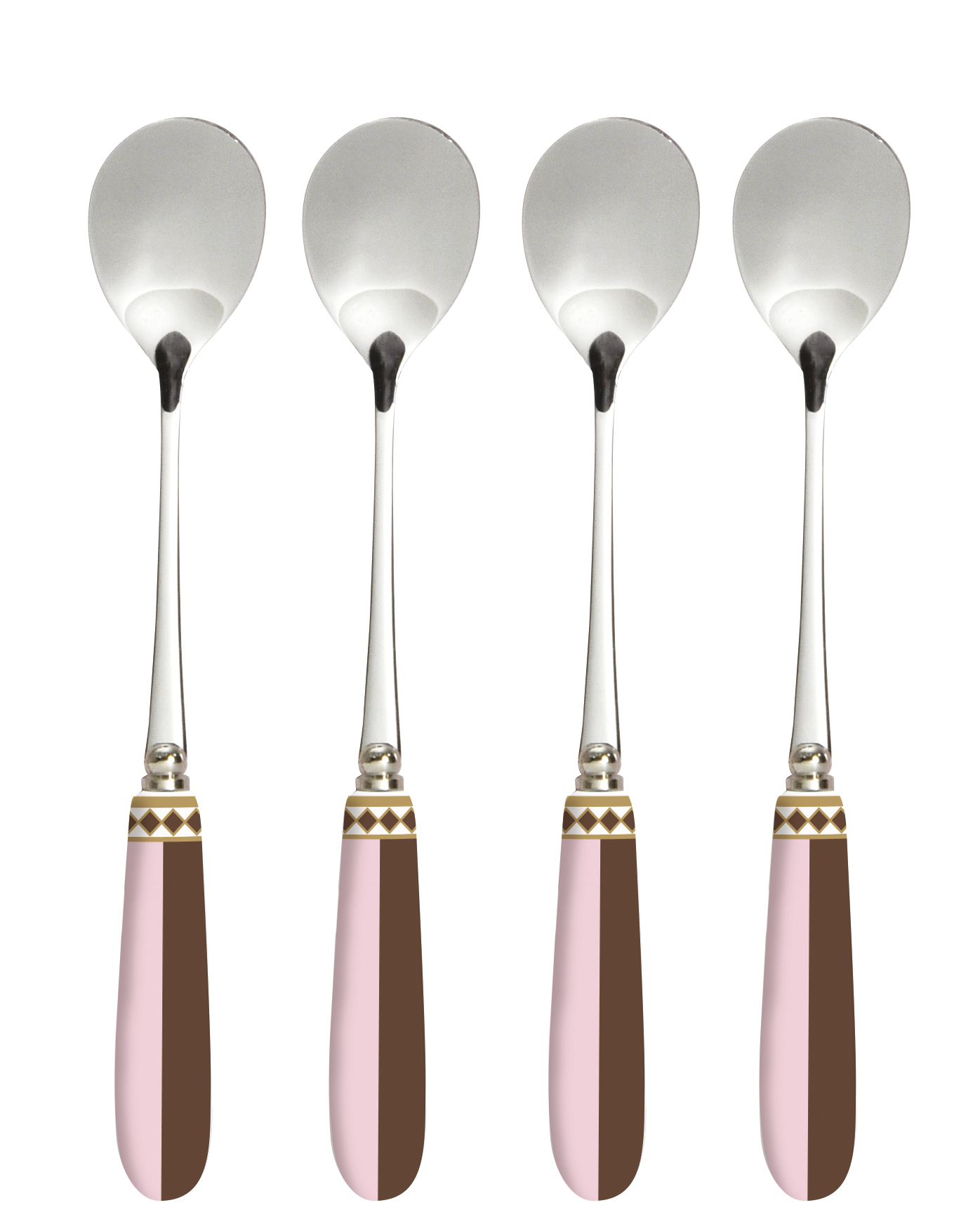 Rozsdamentes teáskanál szett 4 db-os, porcelánnyéllel, Sweet Moments