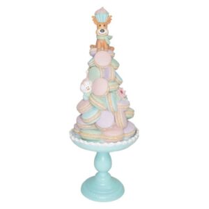 Macaron tál szarvassal és hóemberrel